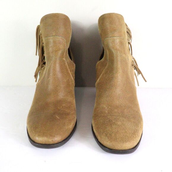 Lucky Brand Makenna Fringe Buckle Ankle Bootie 7 - Picture 3 of 9